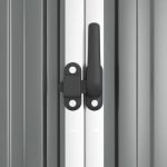 Abri à outils de jardin | Abri de jardin | Remise Cabane pour outils Gris 161x89x161 cm Acier galvanisé – Image 6