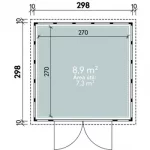 Abri de jardin en acier de 8,9 m² anthracite - TELLURIA CLASSICO 3030 – Image 2
